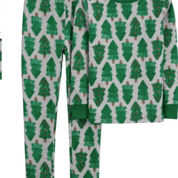 Carter's Other - NWT 4 2t 5t 5 24m boy girl 2p carters christmas trees pine pajamas match family